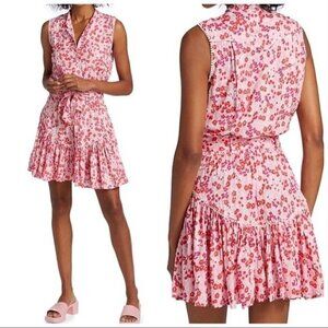 NWT Poupette St Barth Mini Dress, Felicia Floal Mini Dress, Pink Daffodil